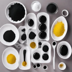 Black Food Coloring by Activated Carbon