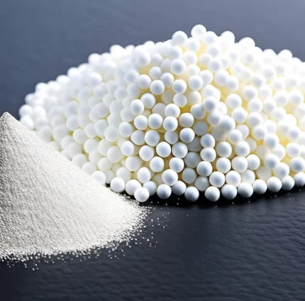 Activated alumina in powdered and seed shapes